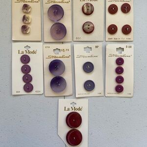 Vintage purple buttons